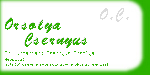 orsolya csernyus business card